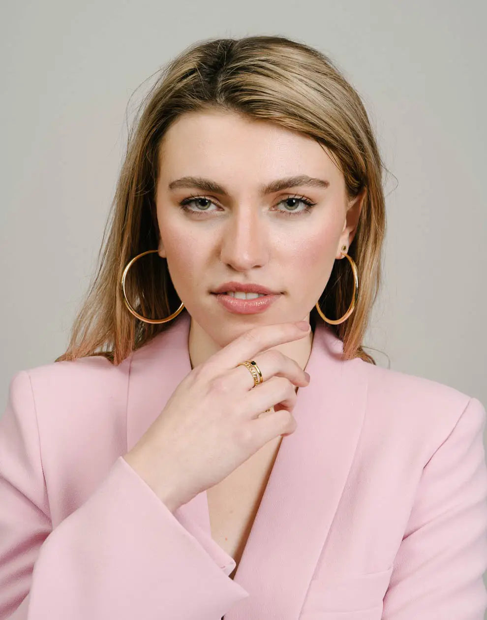 60mm Diameter Gold-Plated Hoop Earrings-Nora Luxe