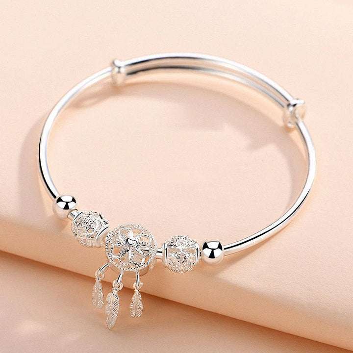Adjustable Dreamcatcher Bracelet of 925 Silver - Lisa-Nora Luxe