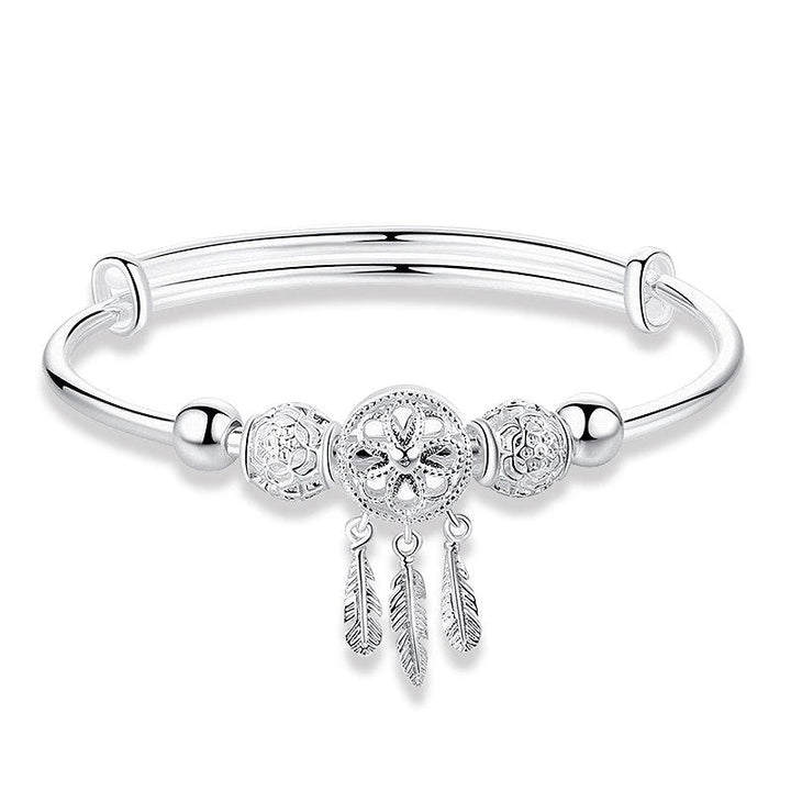 Adjustable Dreamcatcher Bracelet of 925 Silver - Lisa-Nora Luxe