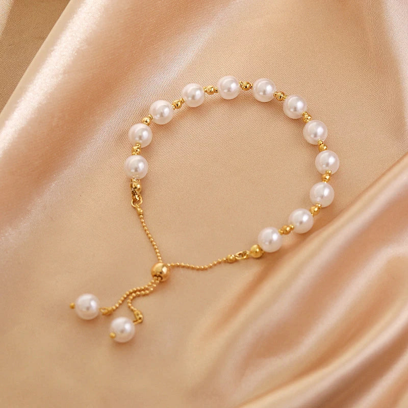 Adjustable Pearl Bracelet | Elegant & Versatile Jewellery-Nora Luxe