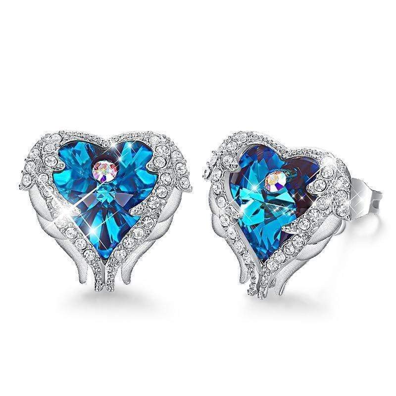 Angel Wing Earrings - Celina-Blue-Nora Luxe