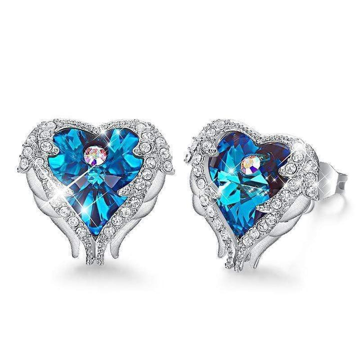 Angel Wing Earrings - Celina-Blue-Nora Luxe