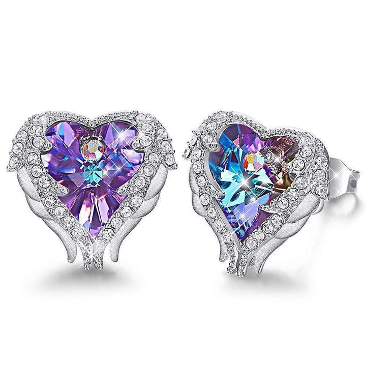 Angel Wing Earrings - Celina-Purple-Nora Luxe