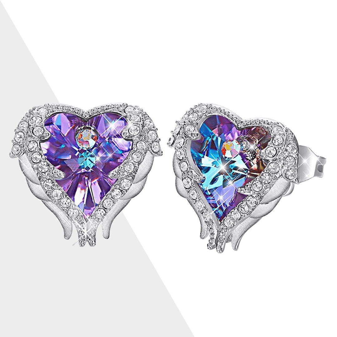Angel Wing Earrings - Celina-Purple-Nora Luxe