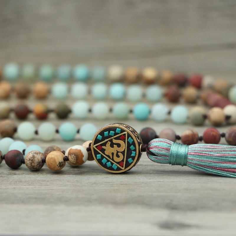 Aum Mala Bead Necklace - Anaya-Nora Luxe