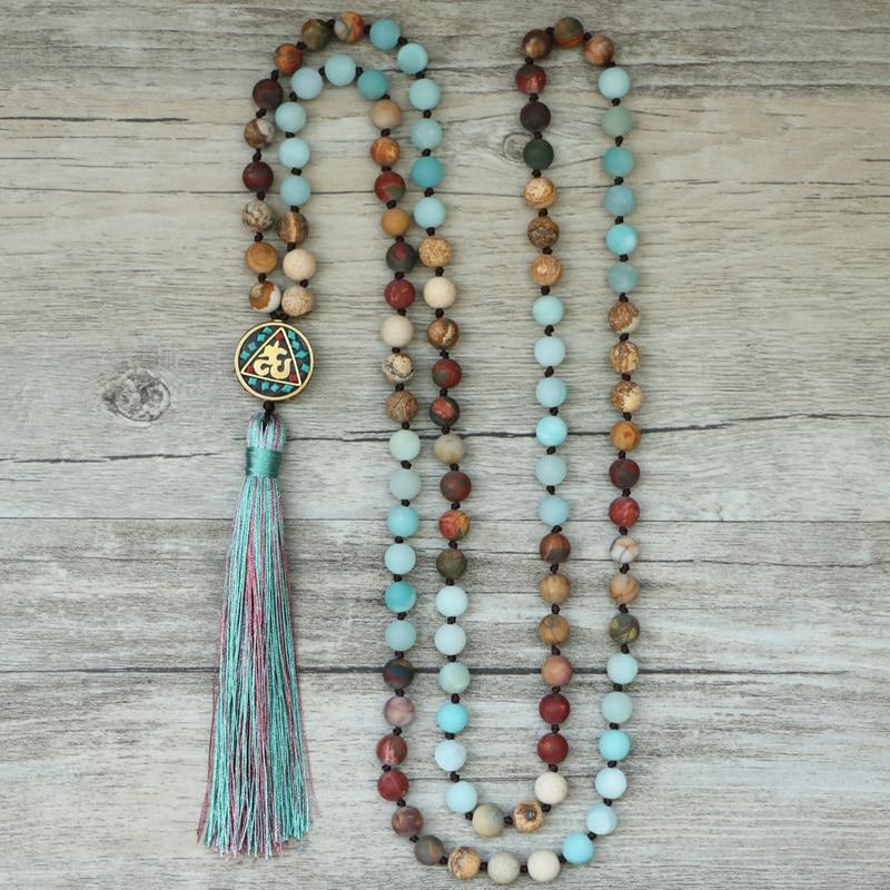 Aum Mala Bead Necklace - Anaya-Nora Luxe