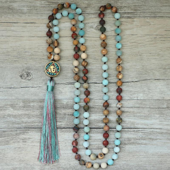 Aum Mala Bead Necklace - Anaya-Nora Luxe