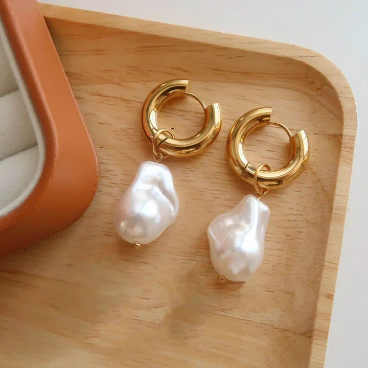 Baroque Pearl Earrings - Isadora-Nora Luxe
