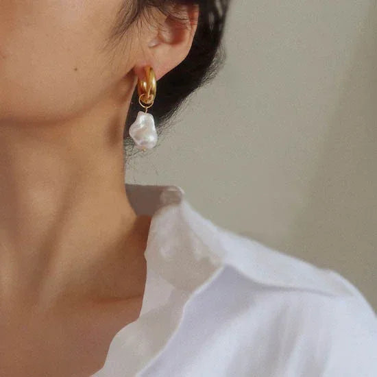 Baroque Pearl Earrings - Isadora-Nora Luxe