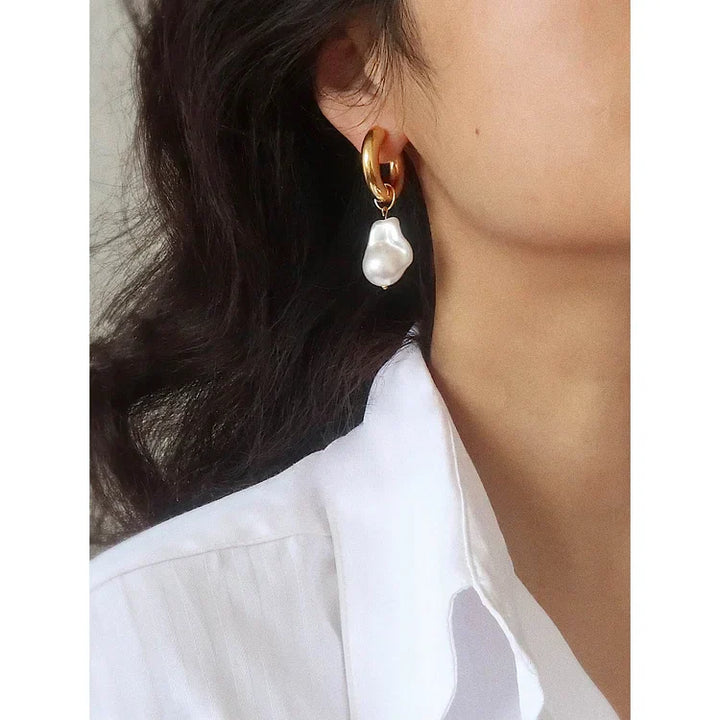 Baroque Pearl Earrings - Isadora-Nora Luxe