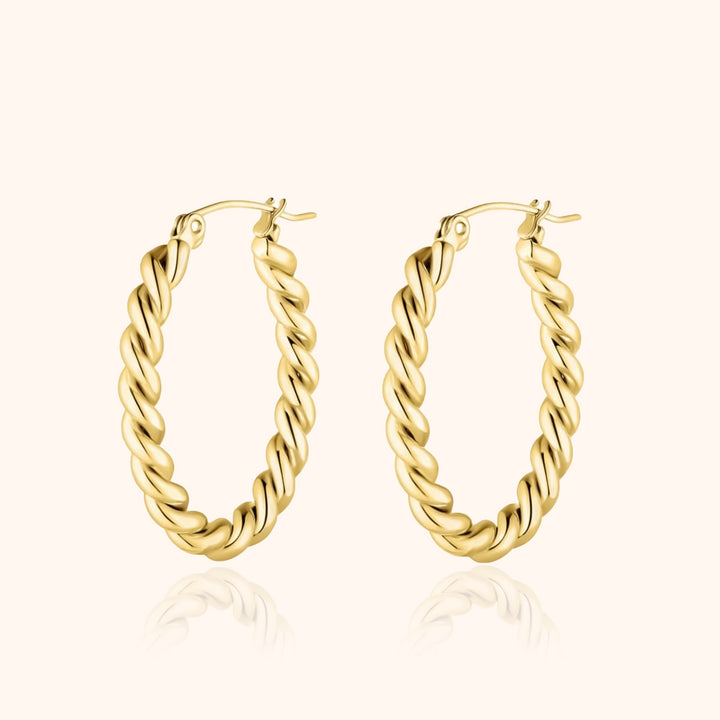 Braided Earrings - Fleur-Gold-Nora Luxe