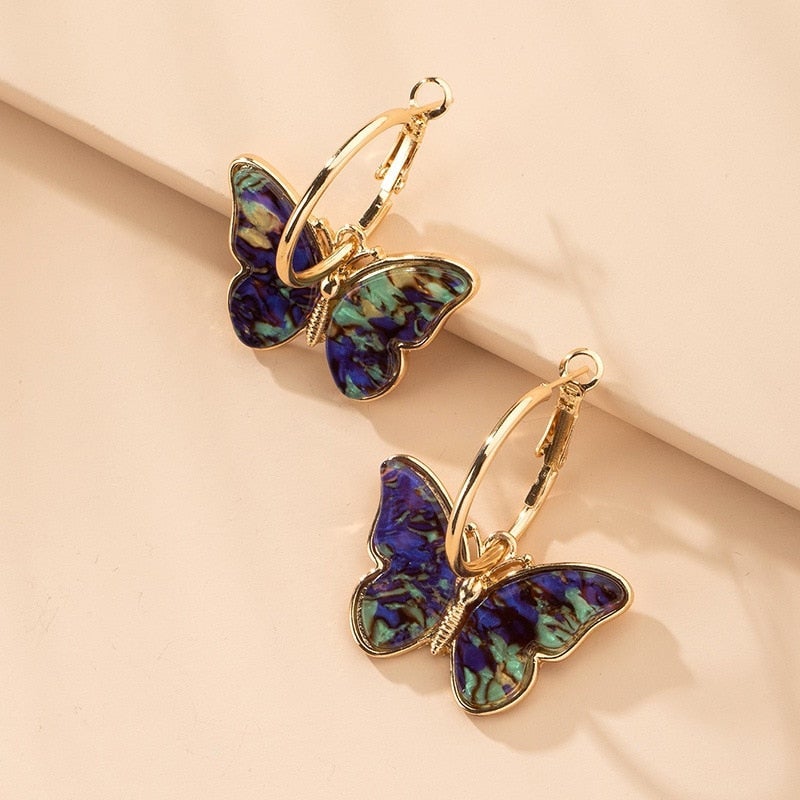 Butterfly Earrings - Elara-Blue-Nora Luxe