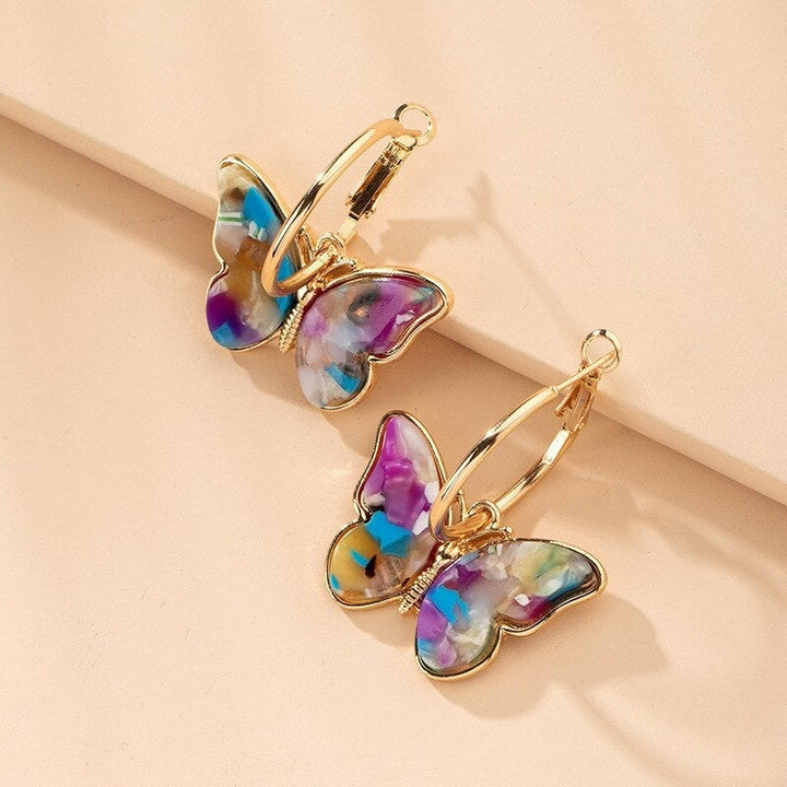 Butterfly Earrings - Elara-Multicoloured-Nora Luxe