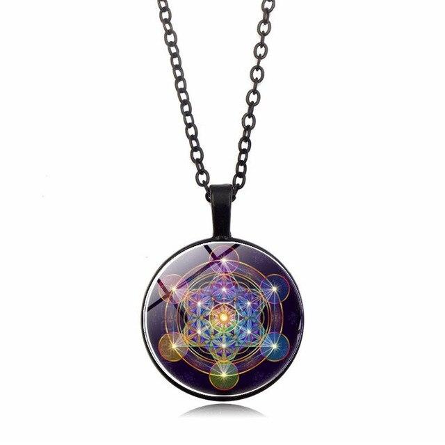 Chakra Pendant with Metatron's Cube - Solantra-Black-The Livary