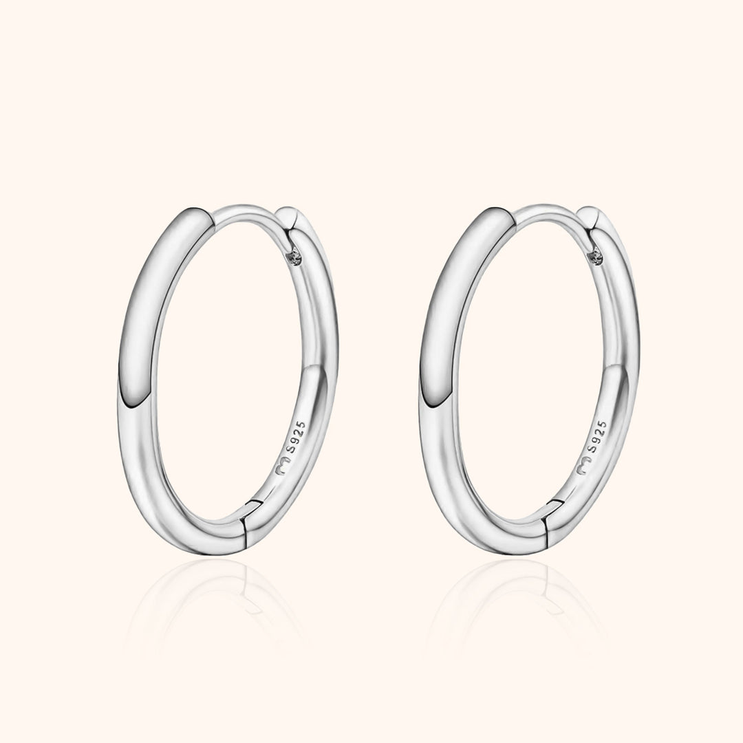 Classic Hoops - Aurina-0.47 in-Silver-Nora Luxe