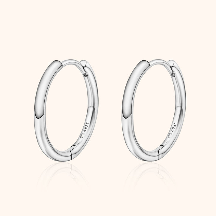 Classic Hoops - Aurina-0.47 in-Silver-Nora Luxe