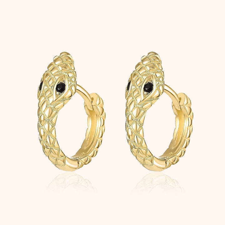 Compact Snake Earrings - Sophia-Gold-Nora Luxe