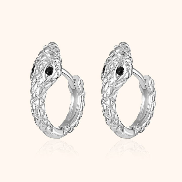 Compact Snake Earrings - Sophia-Silver-Nora Luxe