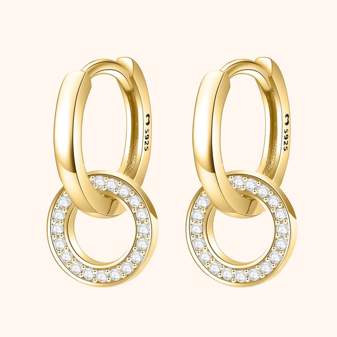 Connected Hoop Earrings - Nerida-Gold-Nora Luxe