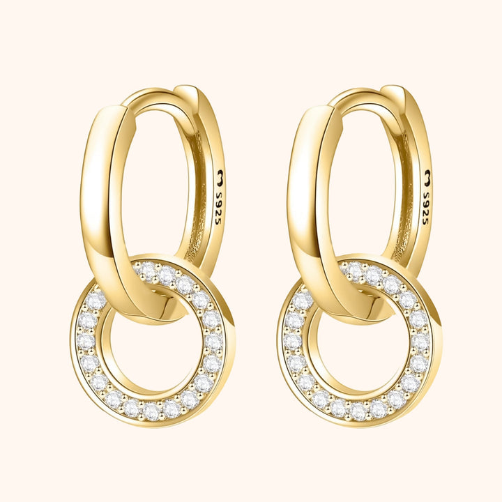 Connected Hoop Earrings - Nerida-Gold-Nora Luxe