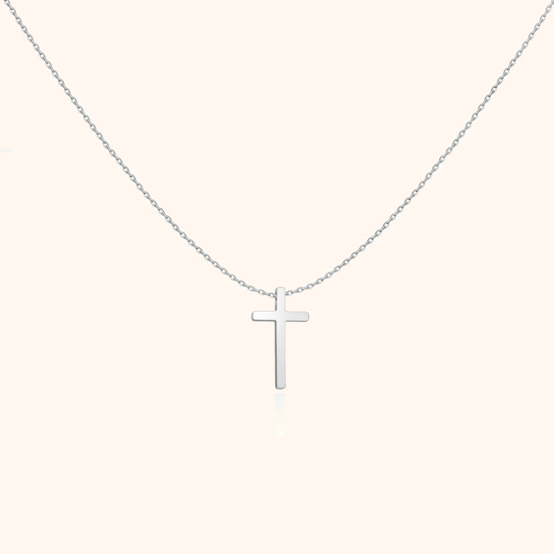 Cross Pendant Chain - Isabella-Silver-Nora Luxe