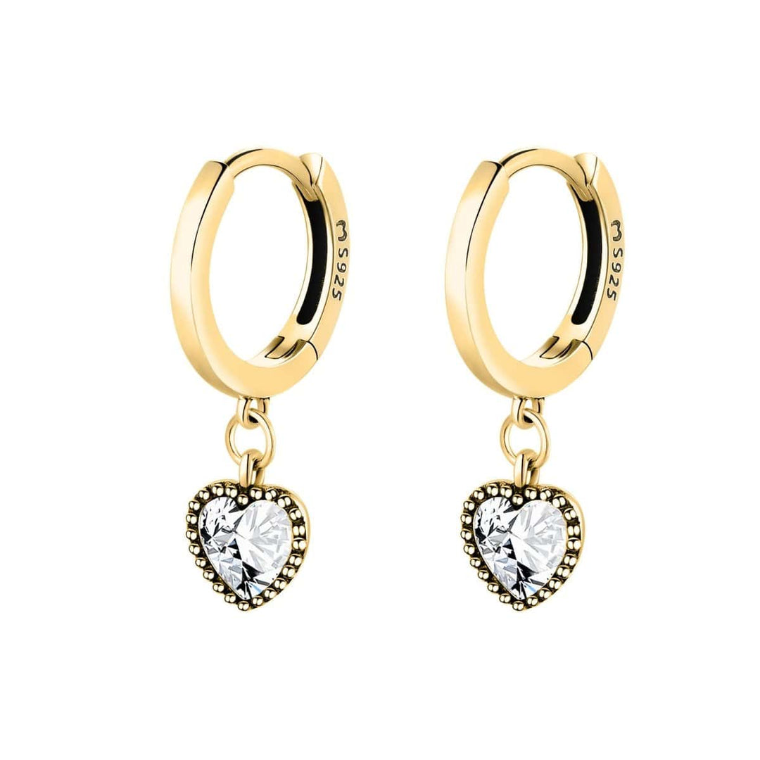 Crystal Heart Earrings - Celina-Gold-Nora Luxe