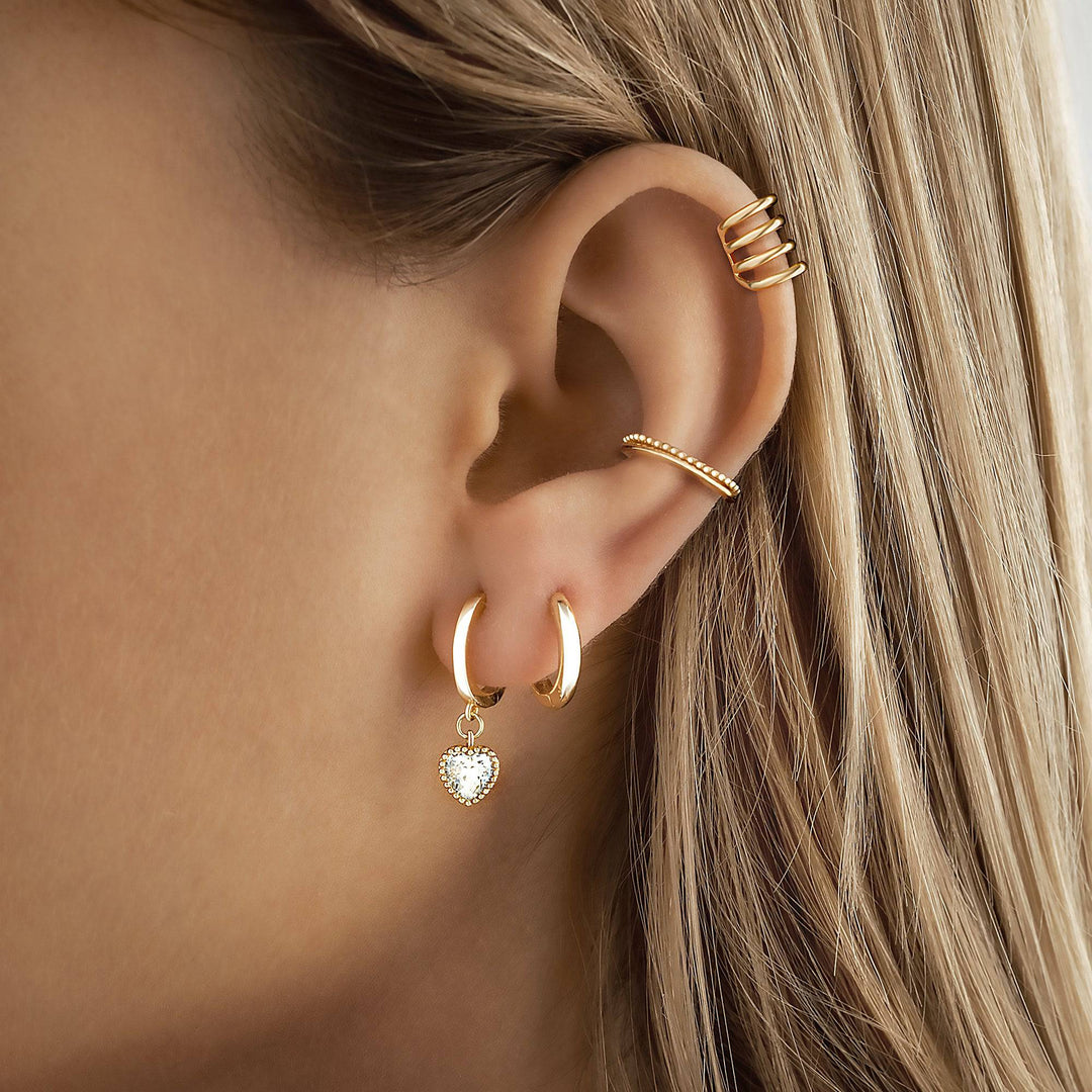 Crystal Heart Earrings - Celina-Silver-Nora Luxe