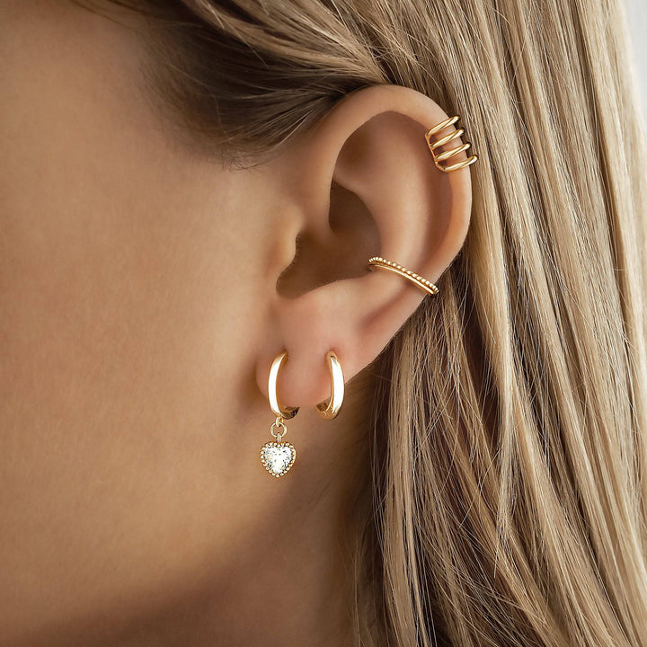 Crystal Heart Earrings - Celina-Silver-Nora Luxe