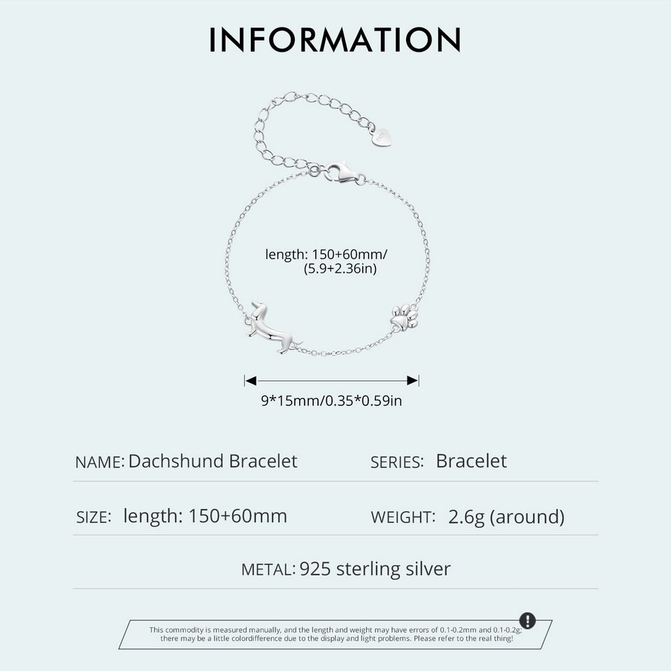 Cute Dachshund Dog Charm Bracelet | Stylish Jewellery-Nora Luxe