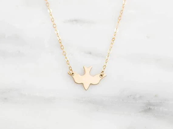 Delicate Bird Necklace-Nora Luxe