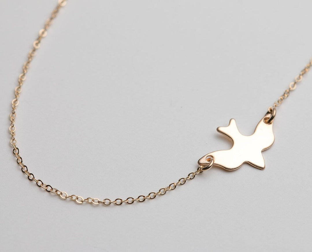 Delicate Bird Necklace-Nora Luxe