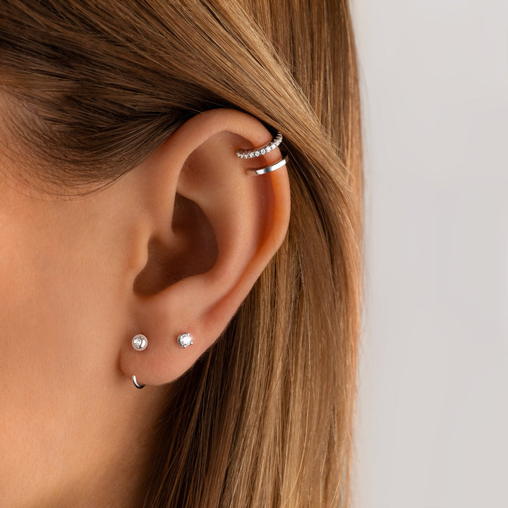 Double Ear Cuff - Clara-Silver-Nora Luxe