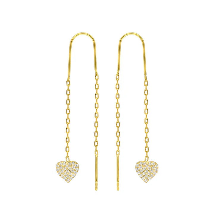 Double Heart Necklace Earrings - Valencia-Gold-Nora Luxe