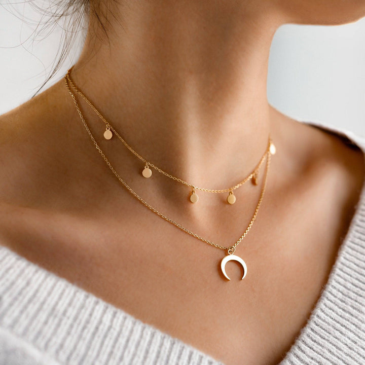 Double Necklace - Luna-Silver-Nora Luxe