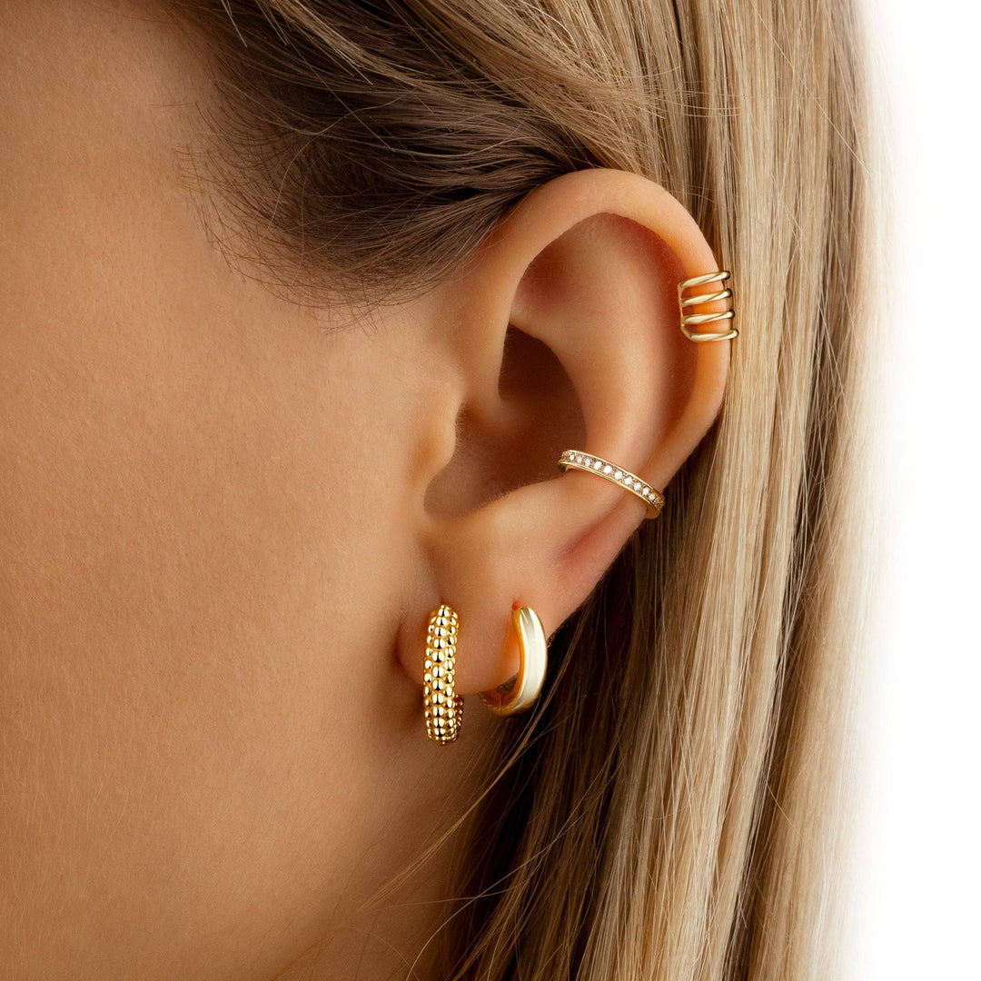 Ear stud earrings - Aurilia-Silver-Nora Luxe