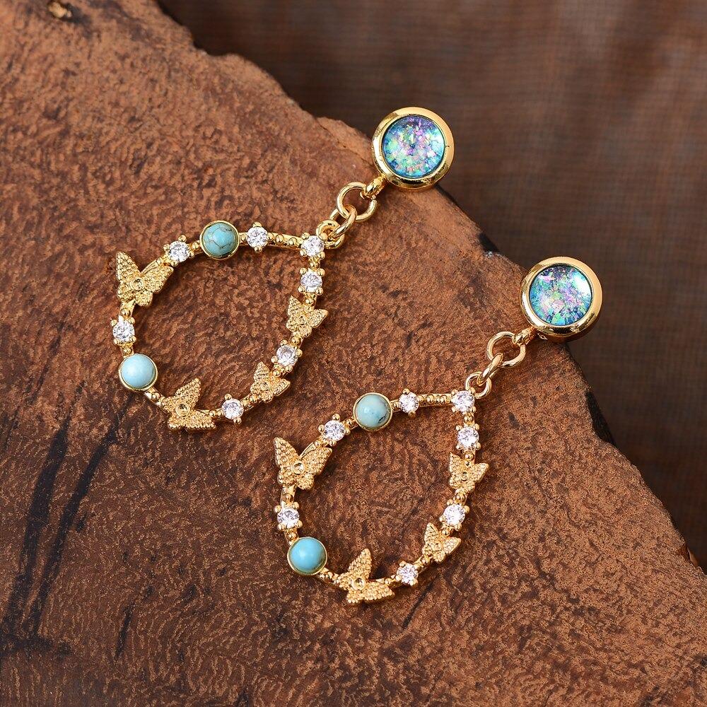 Elemental Opal Water Drop Earrings - Elyra-Nora Luxe