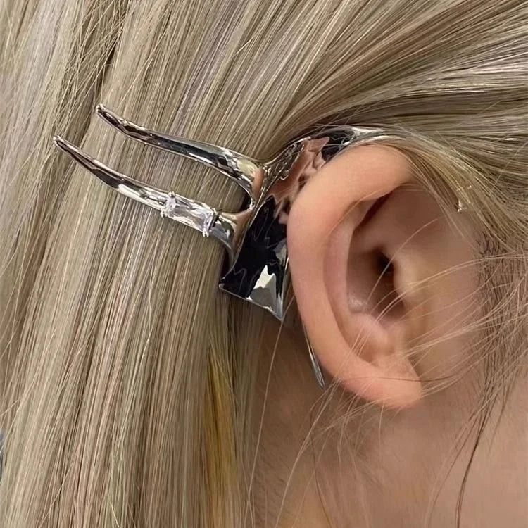 Elf Wing Silver Earring - Elysia-Nora Luxe