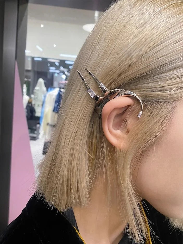 Elf Wing Silver Earring - Elysia-Nora Luxe