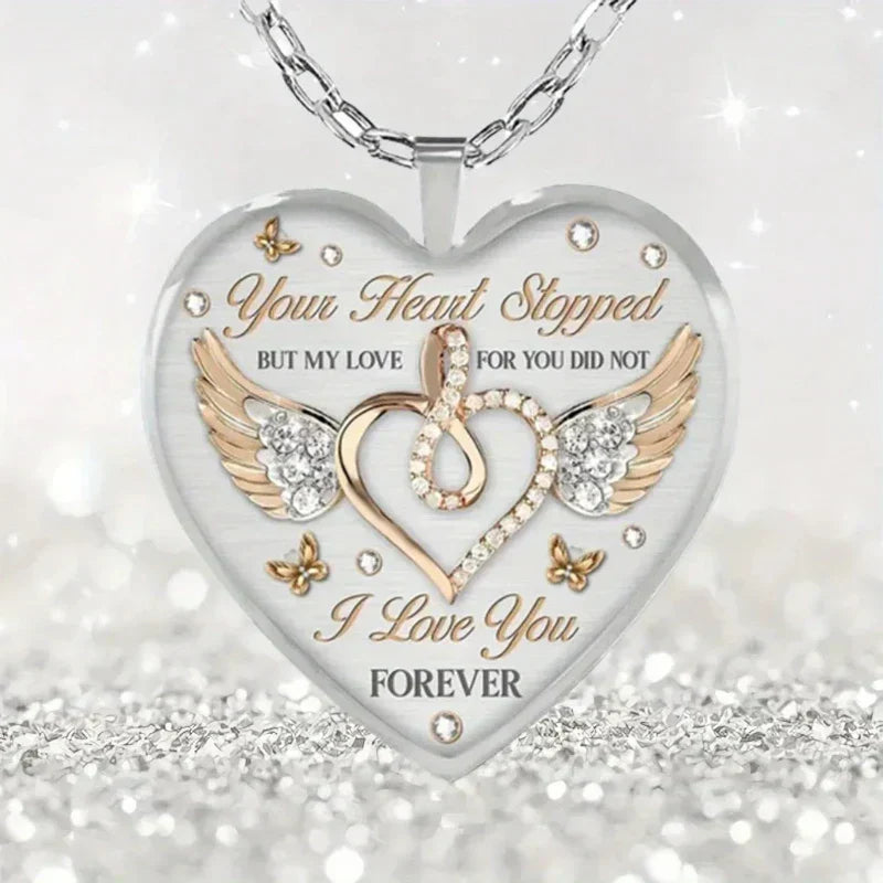 Engraved Heart Necklace – Sofie "Forever"-The Livary