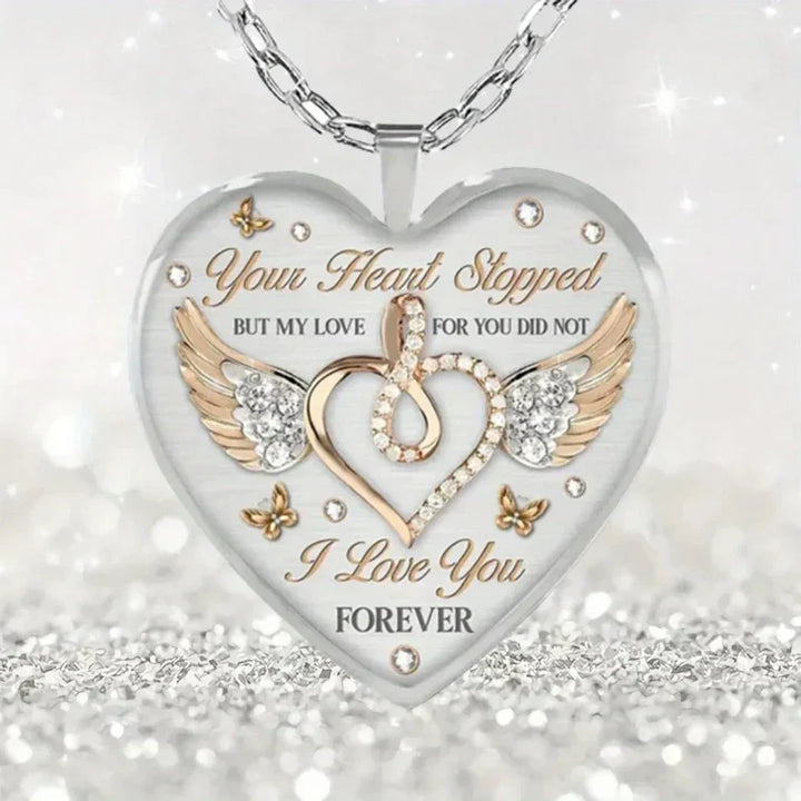 Engraved Heart Necklace – Sofie "Forever"-The Livary