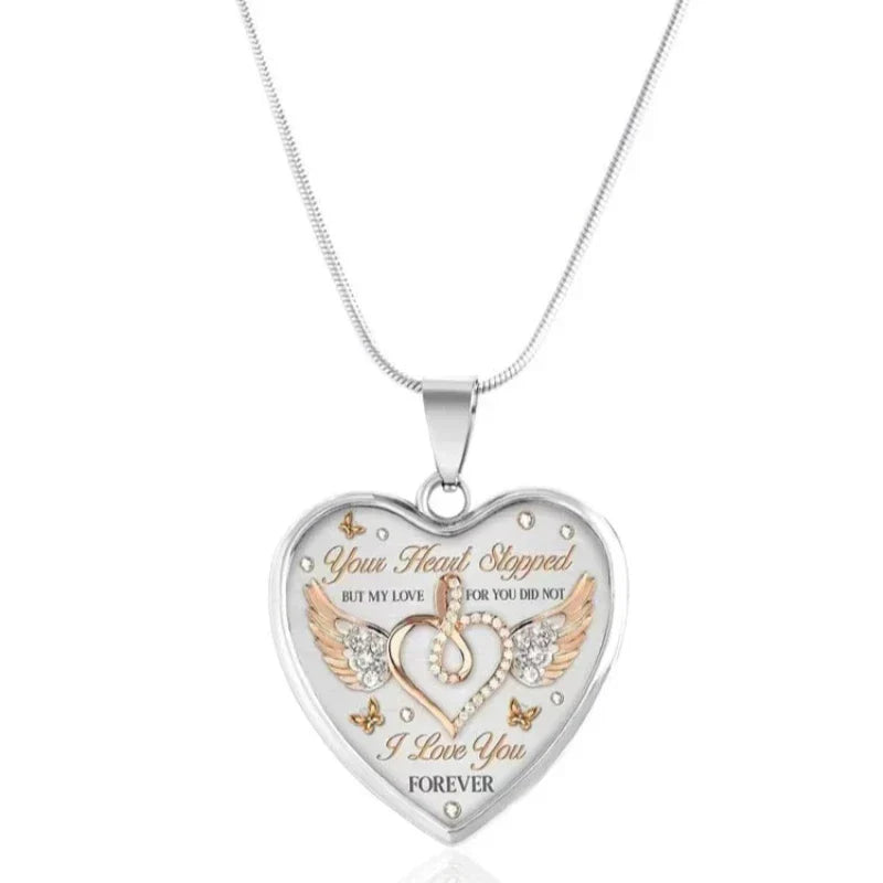 Engraved Heart Necklace – Sofie "Forever"-The Livary