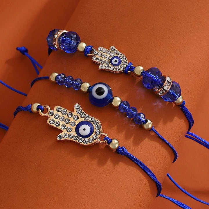 Evil Eye Partner Bracelets - Elif-Palm of the hand-Nora Luxe