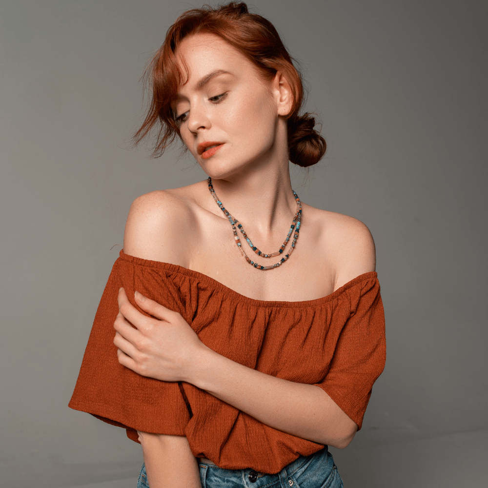 Gemstone Choker Necklace - Isabella-Nora Luxe