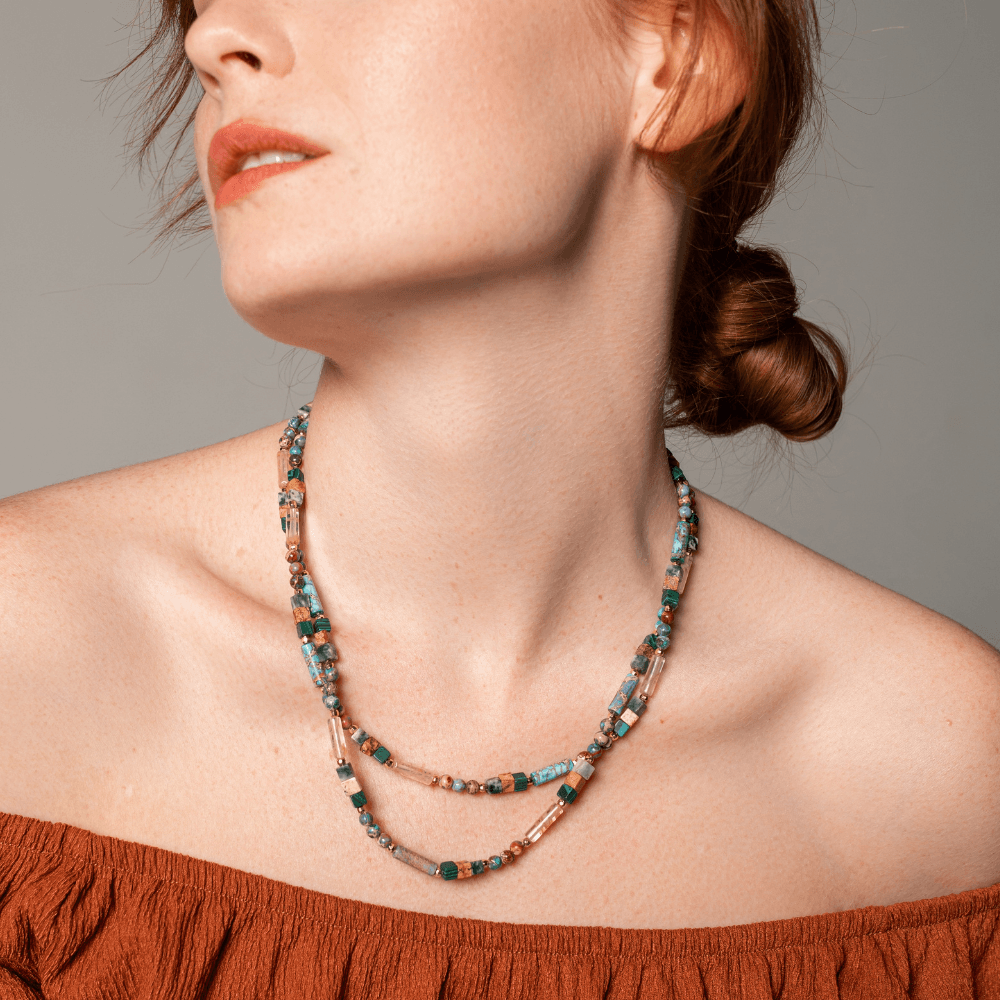 Gemstone Choker Necklace - Isabella-Nora Luxe