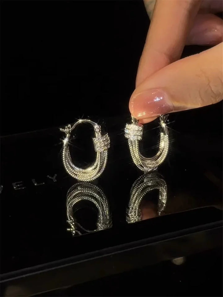 Geometric Stud Earrings - Aria-Gold-Nora Luxe