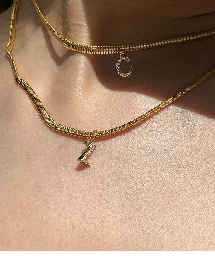 Golden Initials Necklace - Ella-A-Nora Luxe