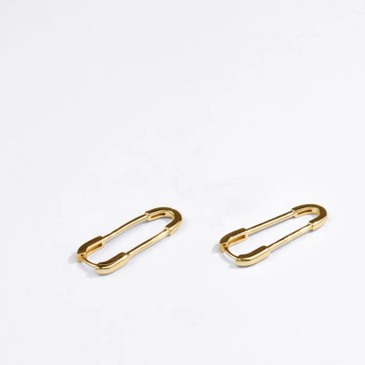 Gold/Silver Paperclip Earrings - Viola-Gold-Nora Luxe