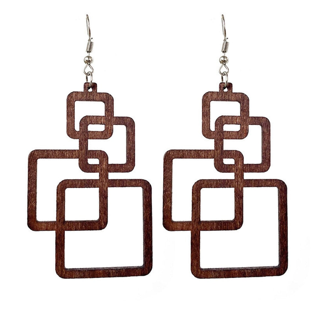 Handcrafted Wooden Drop Earrings | Eco-Friendly Fashion-Nora Luxe