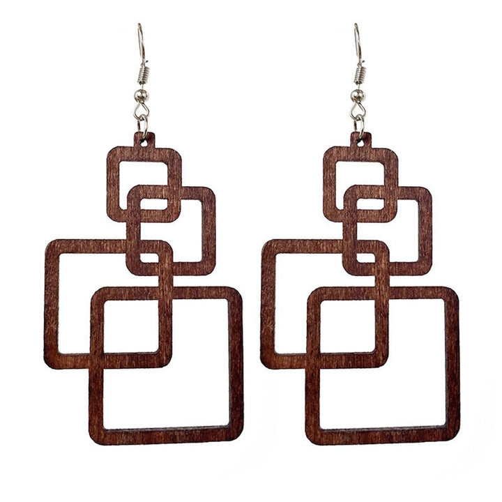 Handcrafted Wooden Drop Earrings | Eco-Friendly Fashion-Nora Luxe