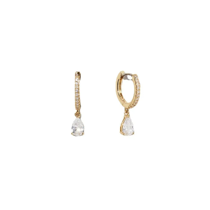 Handmade 14K Gold-Plated Zirconia Earrings - Valerie-Nora Luxe